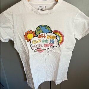 Return to Sender White Graphic Tee